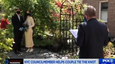 Covid crisis put paid to the plans of Long Island City couple Mark Van Name and Jennifer O’Leary, before a councilman from Queens offered to officiate their wedding.