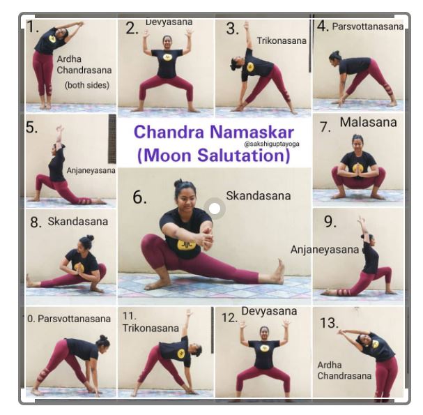 Tap into the Power of Lunar Energy with the Moon Salutation (Chandra  Namaskar) - Fractal Enlightenment