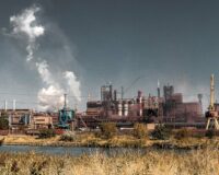 The besieged Azovstal steel plant in Ukraine’s port city of Mariupol.